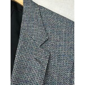 BACHARACH Mens Tweed Blazer Sport Coat Jacket Blue Gray Multi Color Size 44L